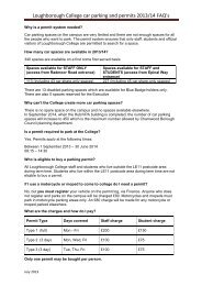 car parking and permits 2013/14 FAQ's - Loughborough College