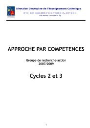 APPROCHE PAR COMPETENCES Cycles 2 et 3 - Ecoles.ec56.org