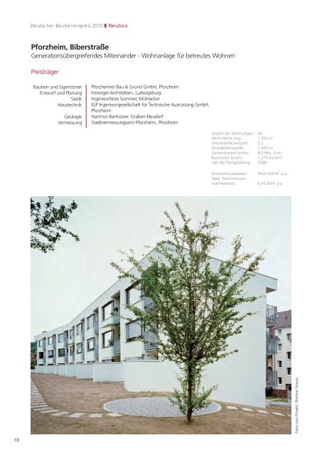 DEUTSCHER BAUHERRENPREIS Neubau 2010 - GdW