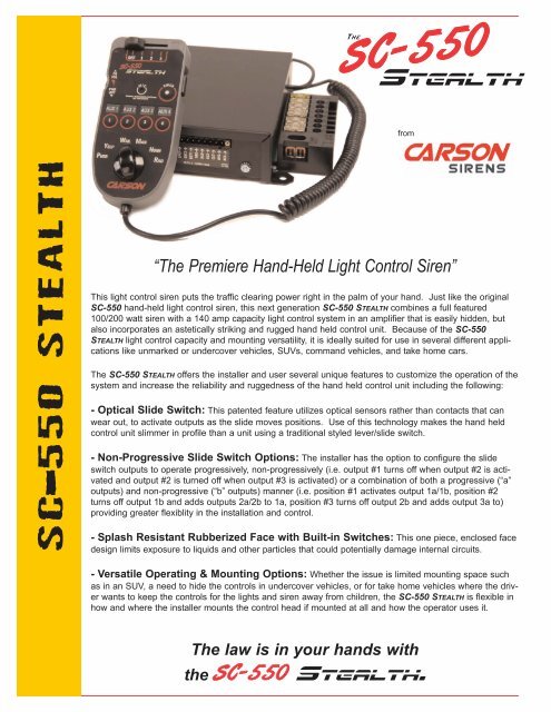 Carson Manufacturing SC-550-10 14 Specifications - Carson Manufacturing