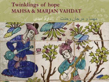 Twinklings of hope Mahsa & Marjan VahdaT - Kirkelig Kulturverksted
