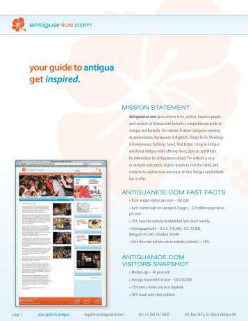 your guide to antigua get inspired. - Antigua Nice Ltd.