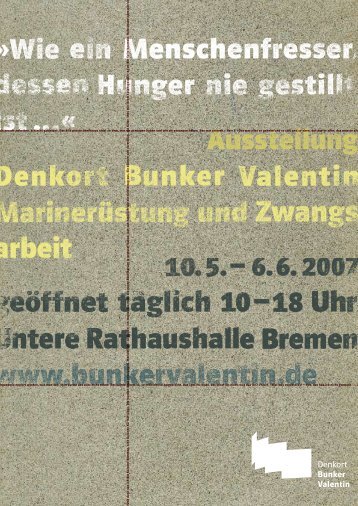 Landeszentrale für politische Bildung Bremen - Denkort Bunker ...