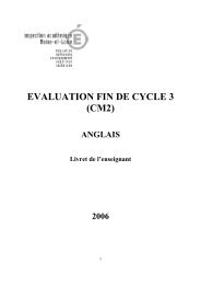 EVALUATION FIN DE CYCLE 3 (CM2) - Balises