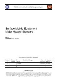Surface Mobile Equipment Major Hazard Standard - MIRMgate