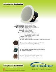 Ceiling Cloud Spec Sheets