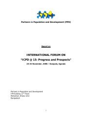 INTERNATIONAL FORUM ON âICPD @ 15: Progress and Prospects ...