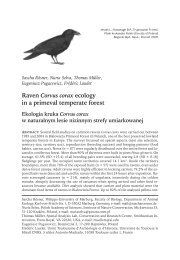 Raven Corvus corax ecology in a primeval temperate forest