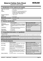 Sureshot Floor Cleaner Msds Perth Cleaning Supplies