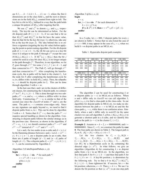 Disjoint Paths in Metacube - CiteSeerX