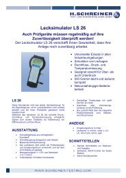 Lecksimulator LS 26 Auch Prüfgeräte müssen ... - H.Schreiner Test