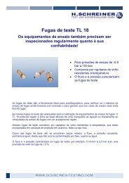 Fugas de teste TL 18 - H.Schreiner Test