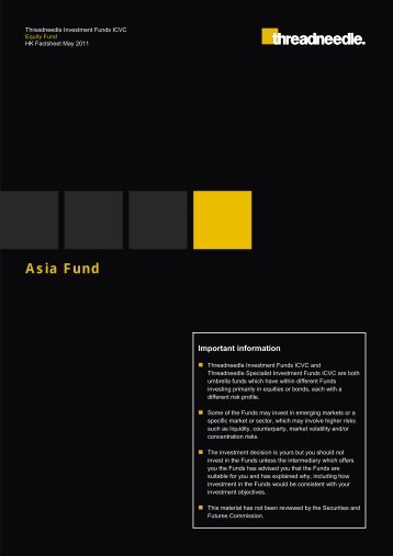 Asia Fund - Threadneedle - Investments