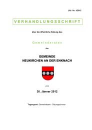 V E R H A N D L U N G S S C H R I F T - Neukirchen an der Enknach ...