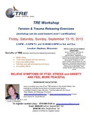 TRE Workshop - Trauma Prevention