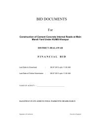 BID DOCUMENTS - Rajasthan Agriculture Marketing Board