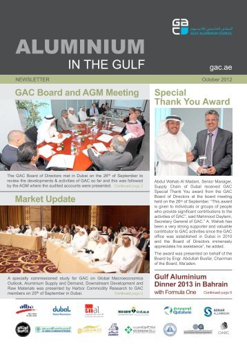 October 2012 Issue - Gulf Aluminium Council