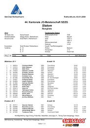 ZG/SZ Meisterschaften SL Neusell Rothenturm - beim Skiclub St ...