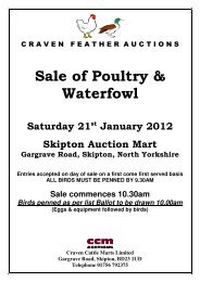 Sale of Poultry & Waterfowl - CCM Auctions