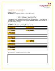 Academic Misconduct Report Form - NorQuest College