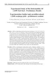 Experimental Study of Hot Deformability Of 1.2690 Tool Steel ... - RMZ