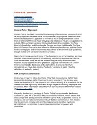 Grolier ADA Compliance General Policy Statement Grolier Online ...