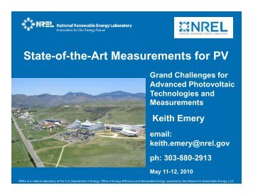 State-of-the-Art Measurements for PV - Energetics Meetings and ...