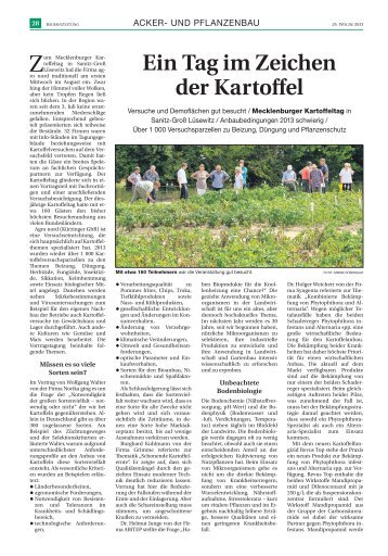 Ein Tag im Zeichen der Kartoffel - De Sangosse GmbH