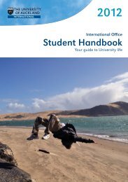 Student Handbook - To Parent Directory - The University of Auckland