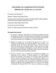 CONCLUSIONES DE LA COMISIÃN DE ESTATUTO DOCENTE ...