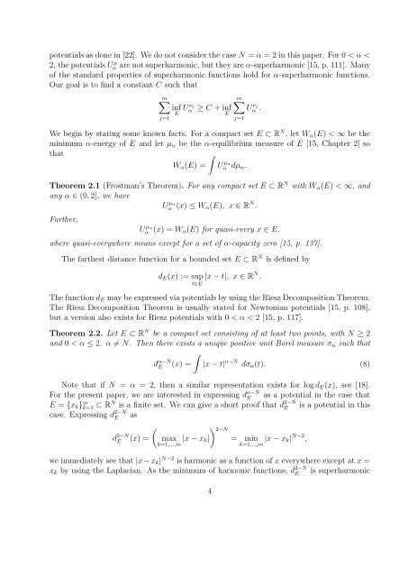 Reverse Triangle Inequalities for Riesz Potentials and Connections ...