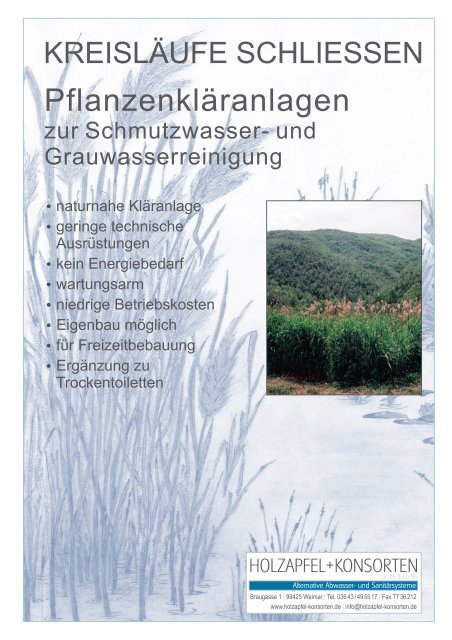 Pflanzenkläranlagen - HOLZAPFEL + KONSORTEN GmbH & Co. KG