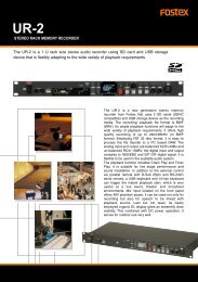 The UR-2 is a 1 U rack size stereo audio recorder using SD card ...