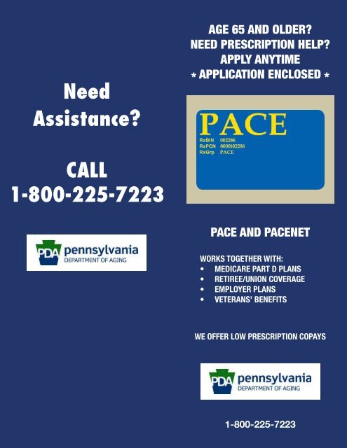 Need Assistance? CALL 1-800-225-7223 - Pace/Pacenet