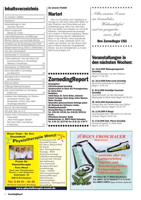 Informationen aus Zorneding, Pöring, Ingelsberg und Wolfesing 33 ...