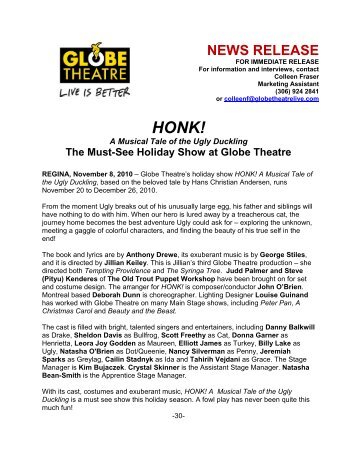 Honk! A Musical Tale of the Ugly Ducking - Globe Theatre