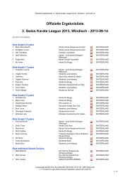 Offizielle Ergebnisliste 3. Swiss Karate League 2013, Windisch ...