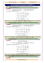ECUACIONES DE GRADO SUPERIOR A 2 - Aula matemática