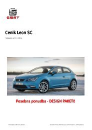 Informativni cenik Leon SC - Seat
