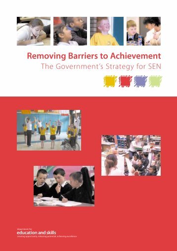 Removing Barriers to Achievement - Department for Education