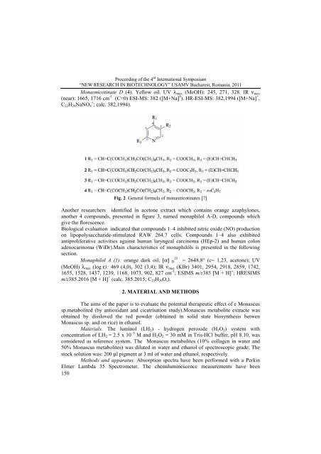 New Researches in Biotechnology - Facultatea de Biotehnologii ...