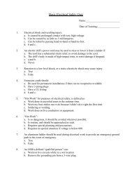 Basic Electrical Safety Quiz - AmTrust North America