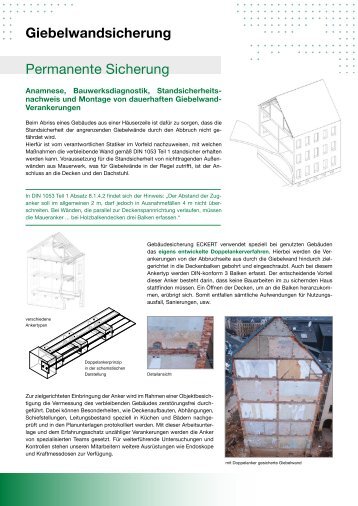 Giebelwandsicherung - ECKERT | Ingenieurbüro ...