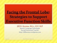 Executive Function - Jill Kuzma's SLP Social & Emotional Skill ...