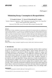Full paper Minimizing Energy Consumption in Hexapod Robots