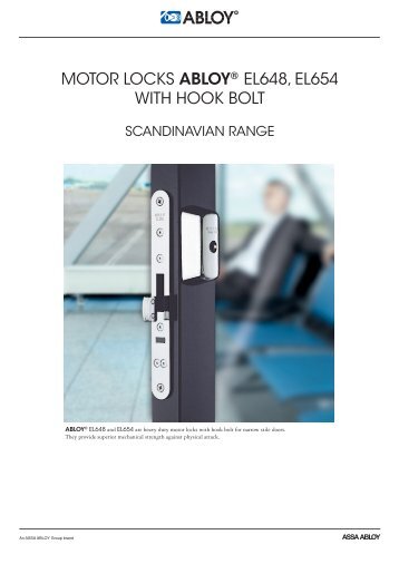 Motor locks ABLOY® El648, El654 with hook bolt - Who-sells-it.com