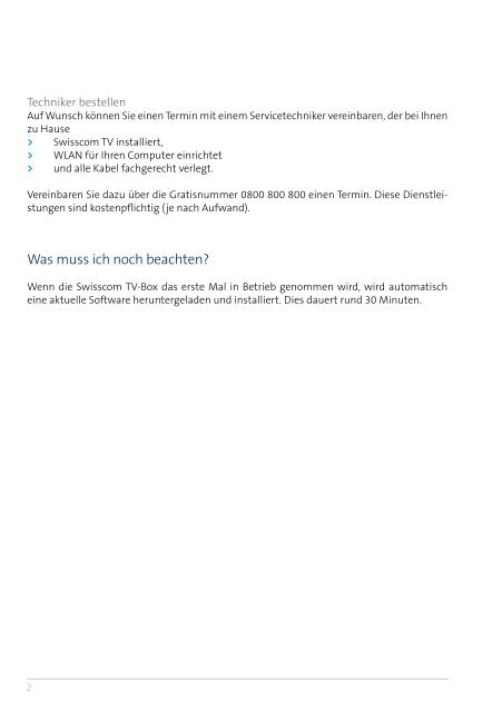 Swisscom TV einrichten - Swisscom Online Shop