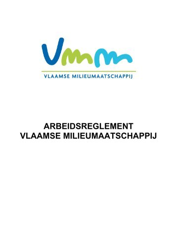 Arbeidsreglement VMM - Bestuurszaken