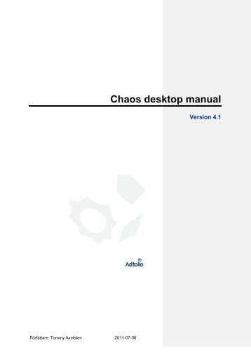 Chaos desktop manual - Adtollo