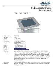 Bedienungsanleitung Touch-Panel - Christ-Elektronik